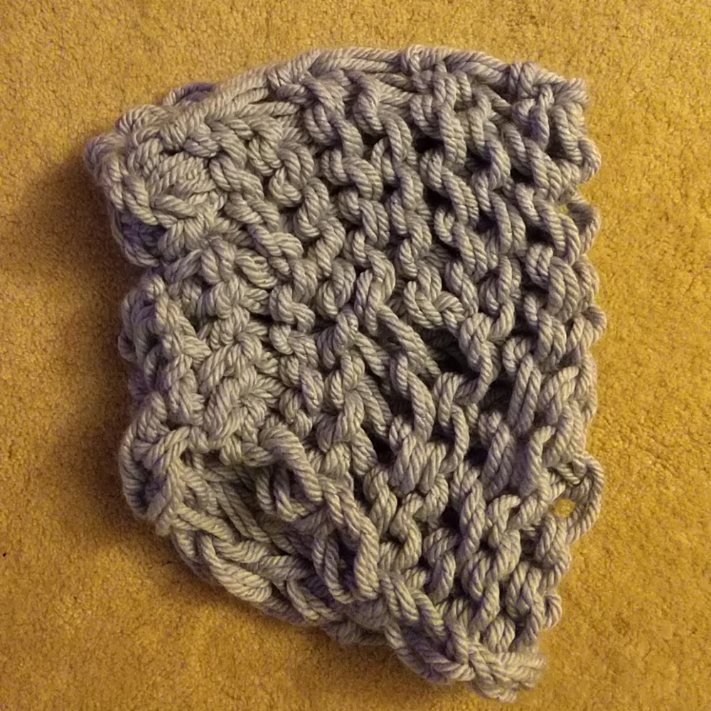 Thick blue scarf